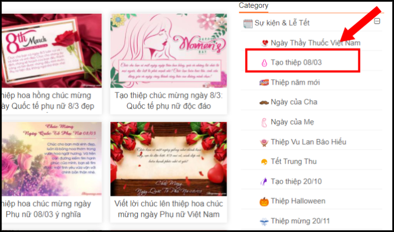  Cách tạo thiệp 8/3 trực tuyến trên máy tính